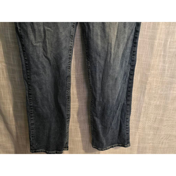 Men's TK Axel Slim Boot Jeans Size 36x32 Blue Denim - Picture 2 of 9